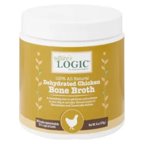 Nature's Logic Dehydrated Chicken Bone Broth Dog & Cat Food Topper, 6-oz tub