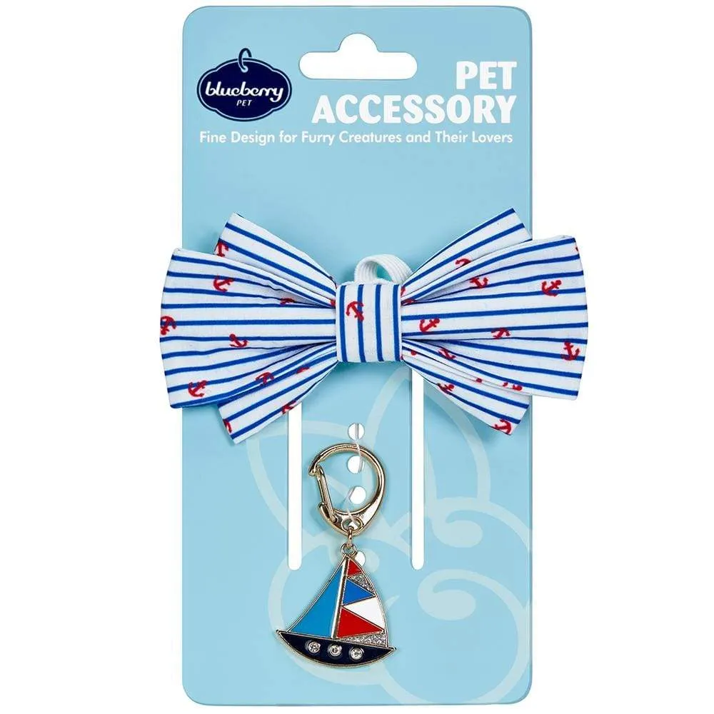 Nautical Dog Accessories Anchors Vacation Beach Pet Accessory Set Bon Voyage Accessories for S M L Pets