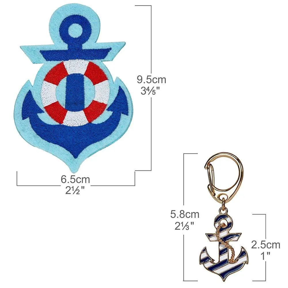 Nautical Dog Accessories Anchors Vacation Beach Pet Accessory Set Bon Voyage Accessories for S M L Pets