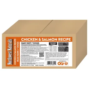 Northwest Naturals Raw Frozen Chicken & Salmon Dinner Bars Dog Food 25 lb