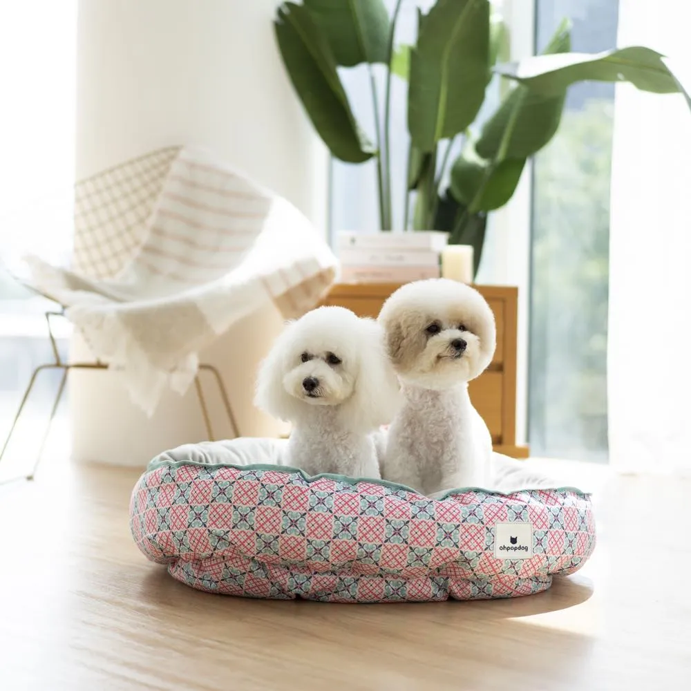 Ohpopdog Heritage Reversible Dog Bed (Bibik Pink 14)