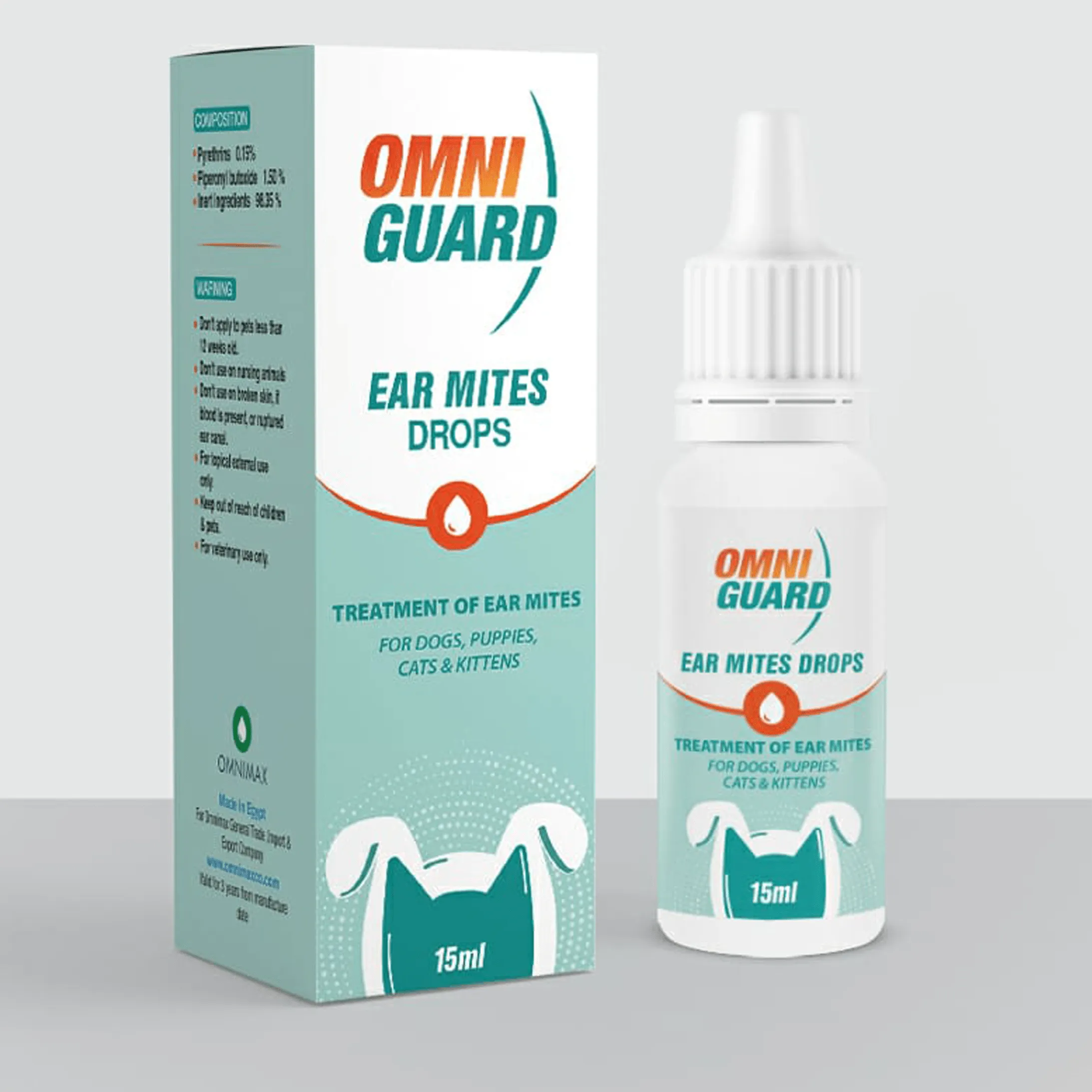 Omni Guard Ear Mites Drops 15ml