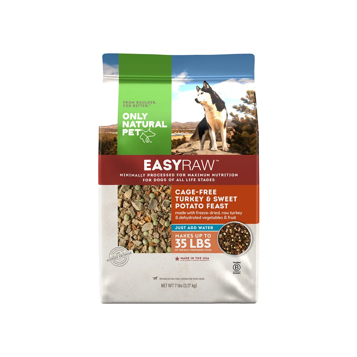 Only Natural Pet EasyRaw Cage-Free Turkey & Sweet Potato Feast Dehydrated Dog Food