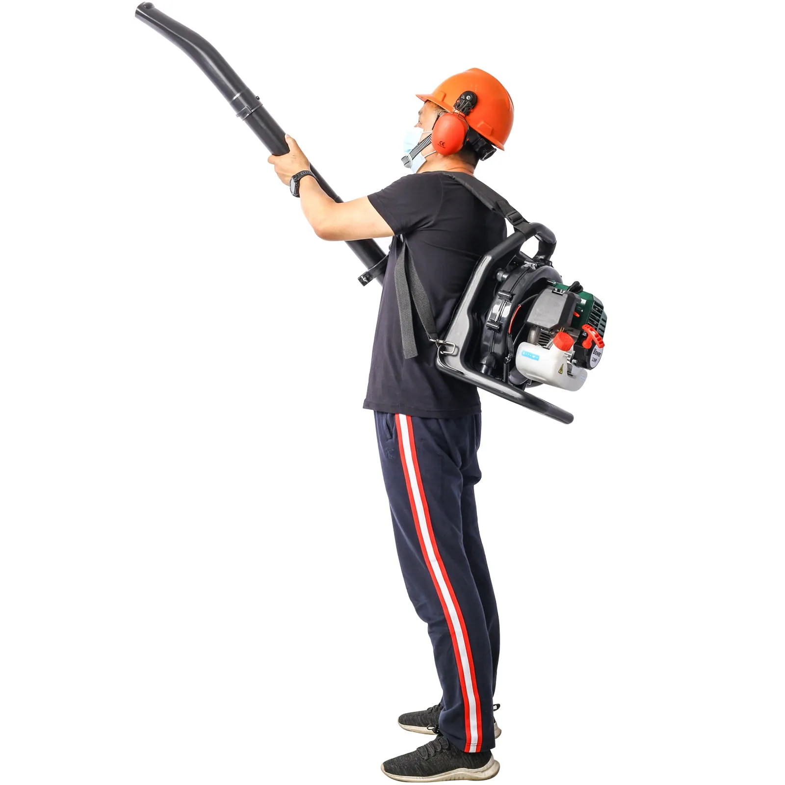 OSAKAPRO 52CC 2-Cycle Gas Backpack Leaf Blower with extention tube,green