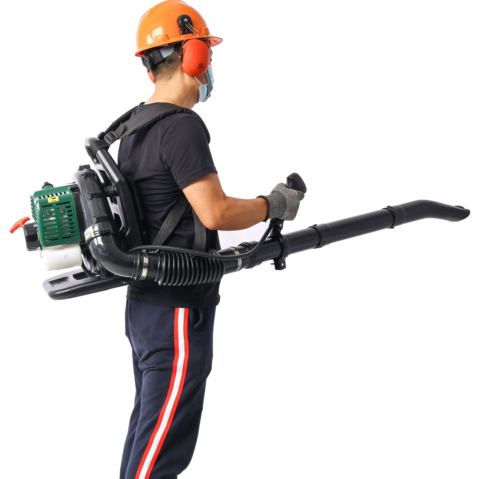 OSAKAPRO 52CC 2-Cycle Gas Backpack Leaf Blower with extention tube,green