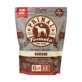 Primal Dog Frozen Patties Venison 6lb