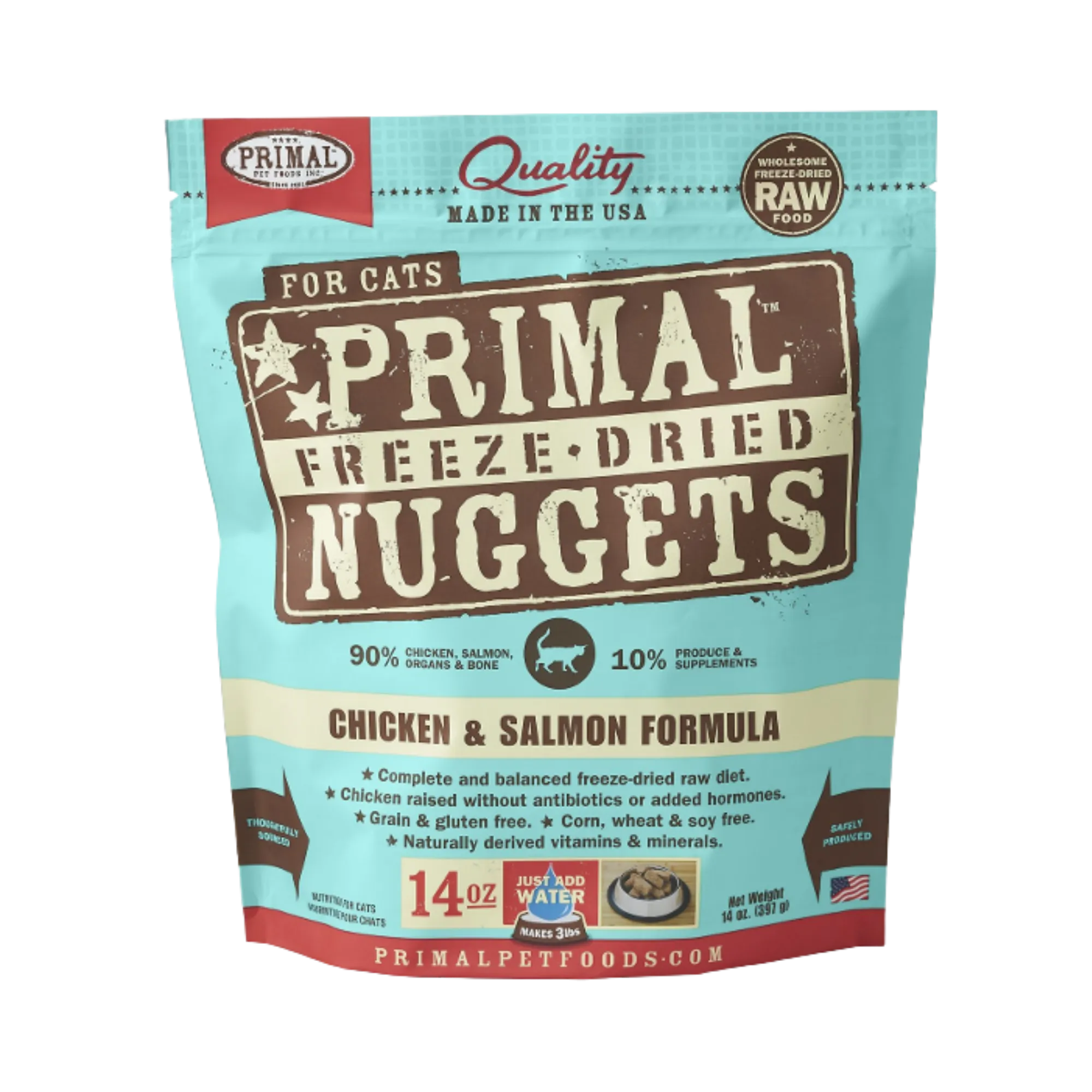 Primal Nuggets Chicken & Salmon Formula Freeze-Dried Cat Food