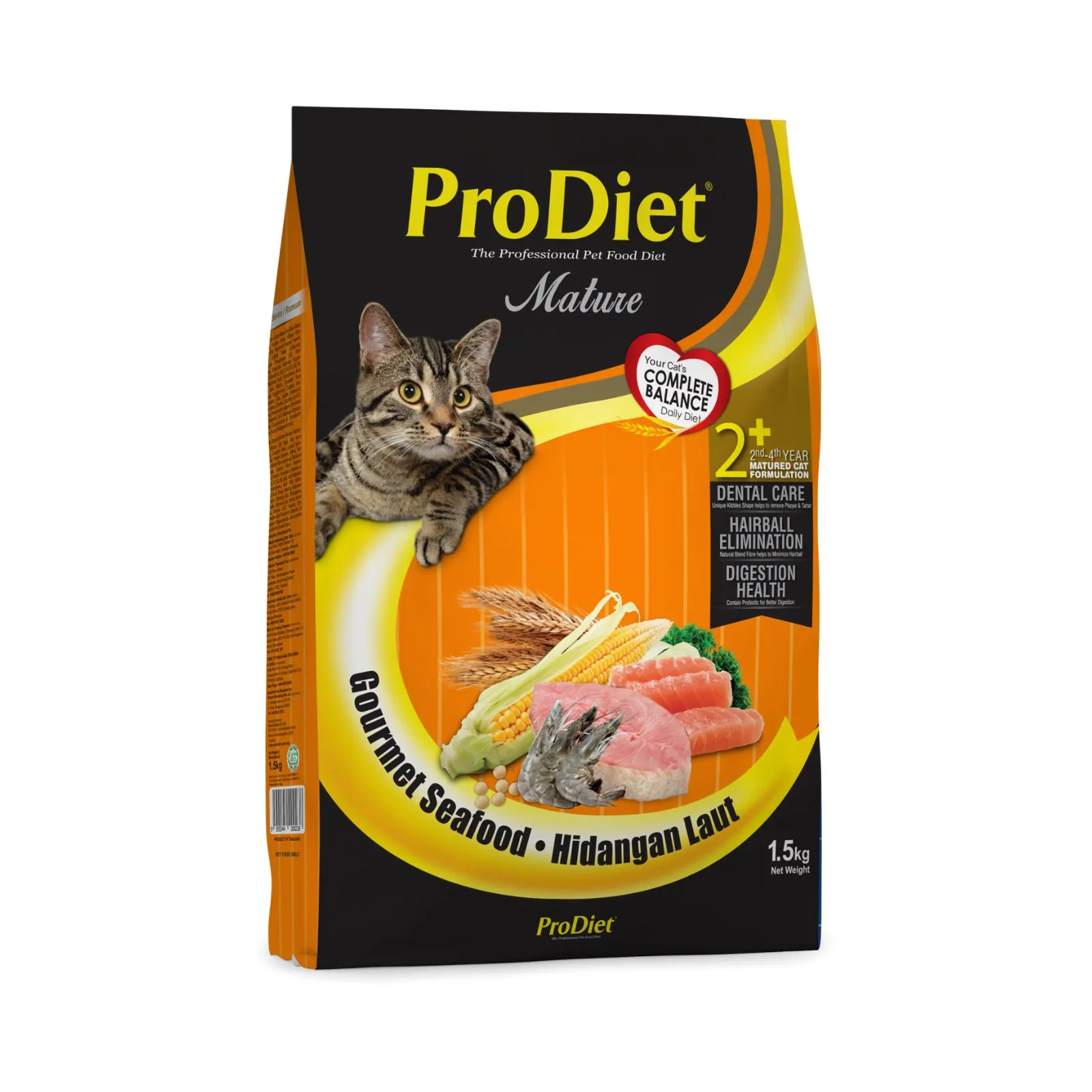 ProDiet Dry Cat Food Gourmet Seafood 1.5kg