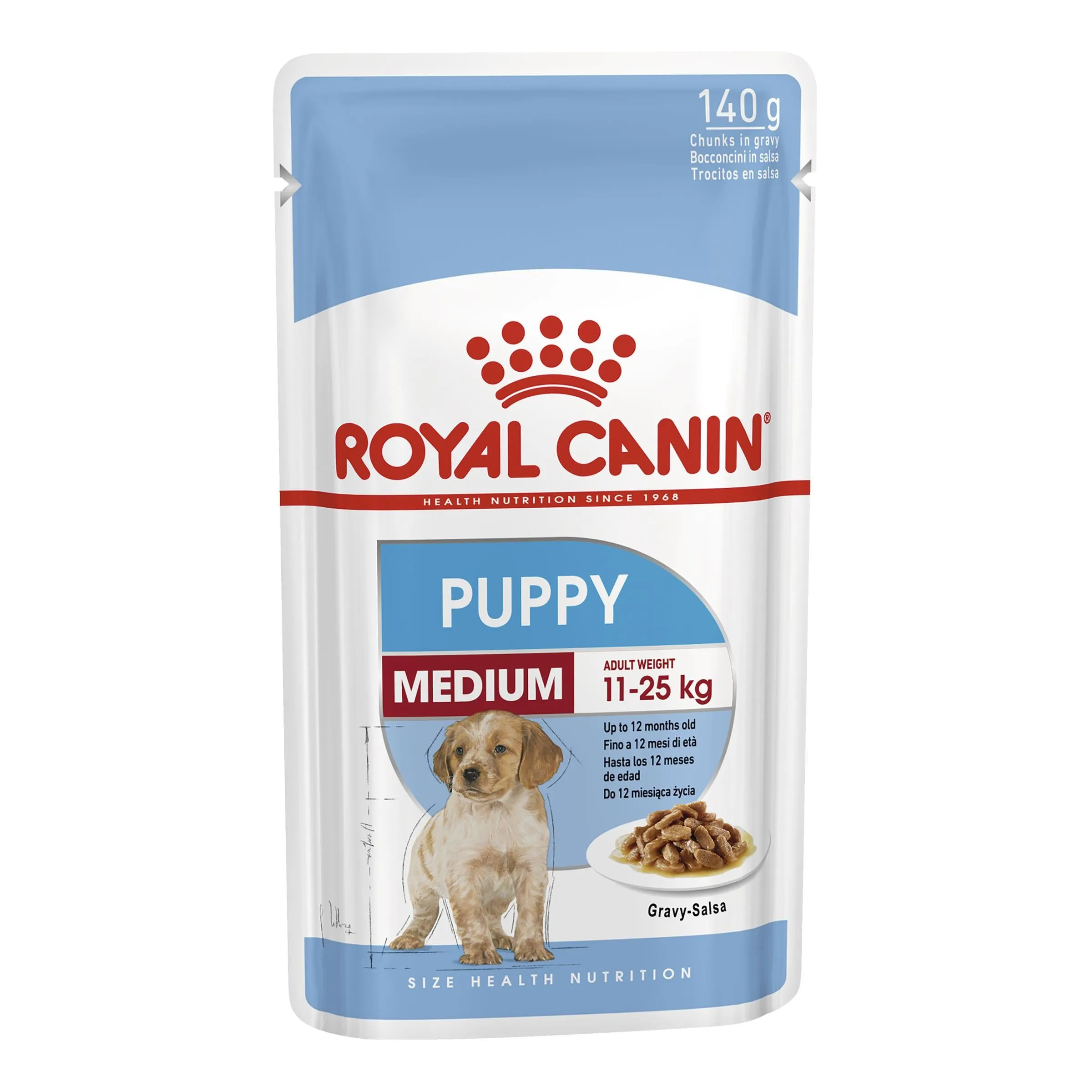 Royal Canin Dog Medium Puppy Wet Food Pouch 140g