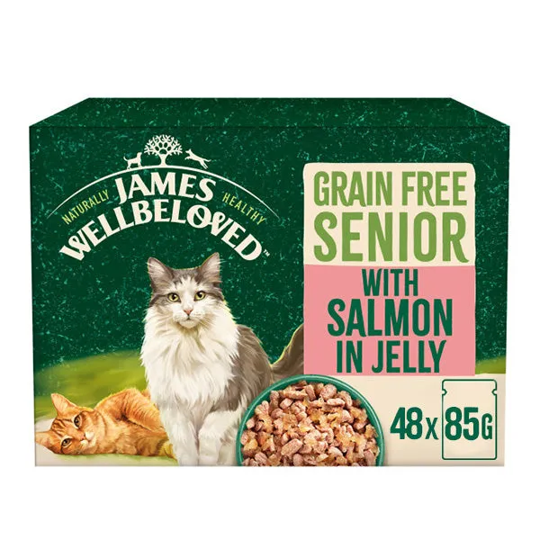 Senior Salmon in Jelly Grain Free Wet Cat Food Pouches