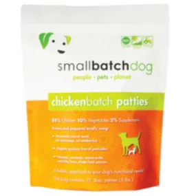 Smallbatch Chicken Frozen Raw Dog Food Patties, 6 lbs