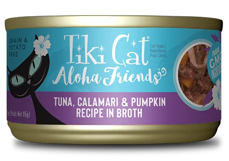 Tiki Cat Aloha Friends Grain Free Tuna with Calamari and Pumpkin Cat Food