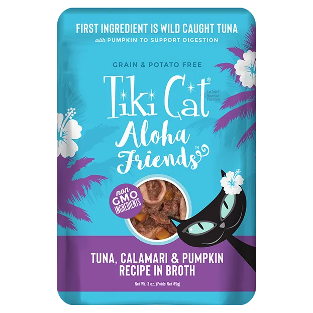 Tiki Cat Aloha Friends Grain Free Tuna with Calamari and Pumpkin Cat Food