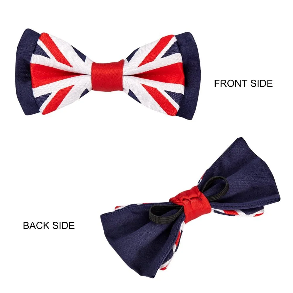 Union Jack Bowtie Dog Collar