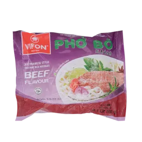 Vifon Rice Noodle Beef Flavour Bag 60g - Pho Bo