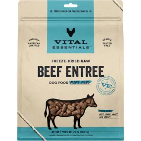 Vital Essentials Freeze Dried Raw Beef Entree Mini Nibs 25OZ