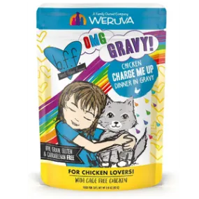 Weruva BFF OMG Chicken Charge Me Up Dinner in Gravy Wet Cat Food Pouches 2.8 oz